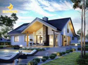 Những mẫu biệt thự nhà vườn 1 tầng 4 phòng ngủ đẹp