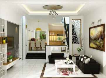 Bỏ túi mẹo hay khi thi công, thiết kế phòng khách nhà ống 4m 