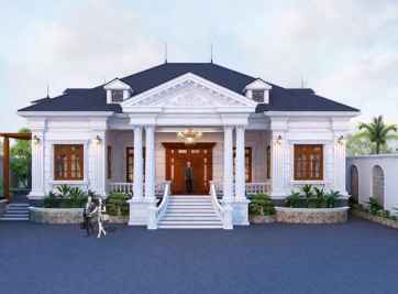 Biệt thự nhà vườn 1 tầng 3 phòng ngủ đẹp nhất 2021