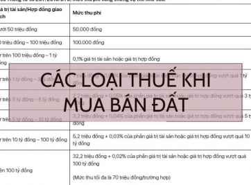 Tổng hợp các loại thuế khi mua bán đất nên biết