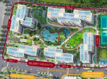 Mặt bằng phân khu Glory Heights