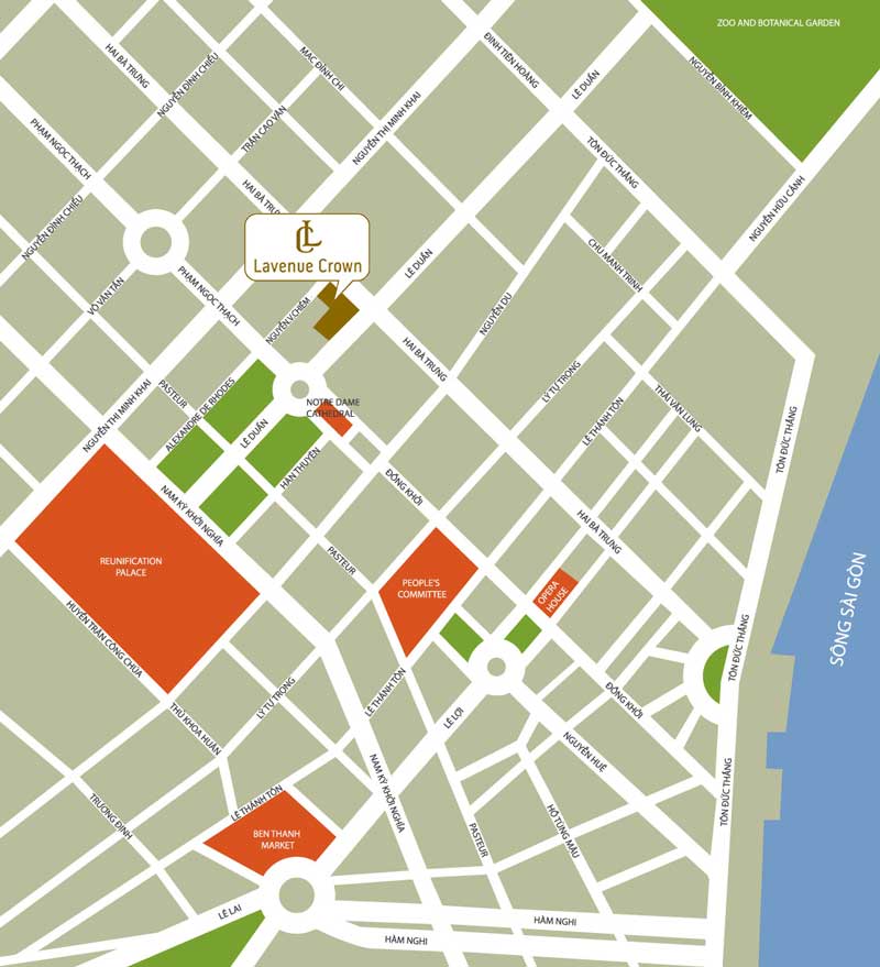 vị trí dự án lavenue crown