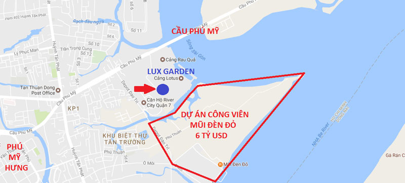 vị trí dự án luxgarden đất xanh