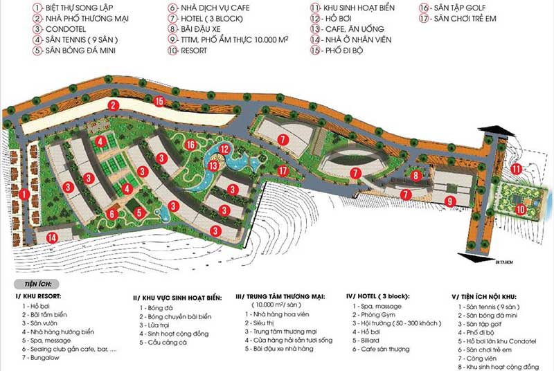 tiện ích dự án aloha beach village
