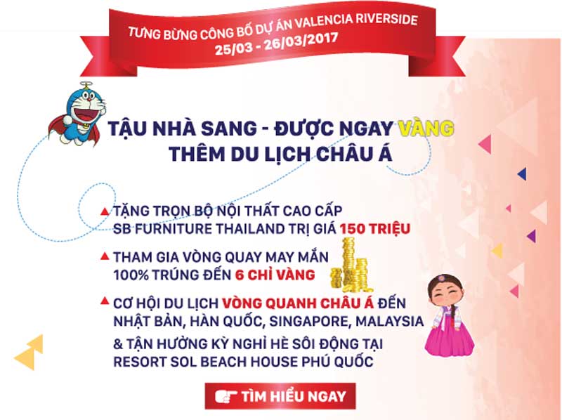 ưu đãi khi mua nhà phố valencia riverside tân cảng