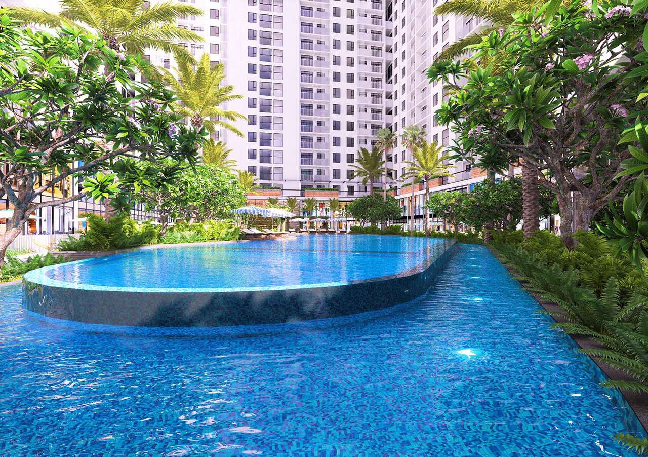 Khu vườn treo tại tầng trệt