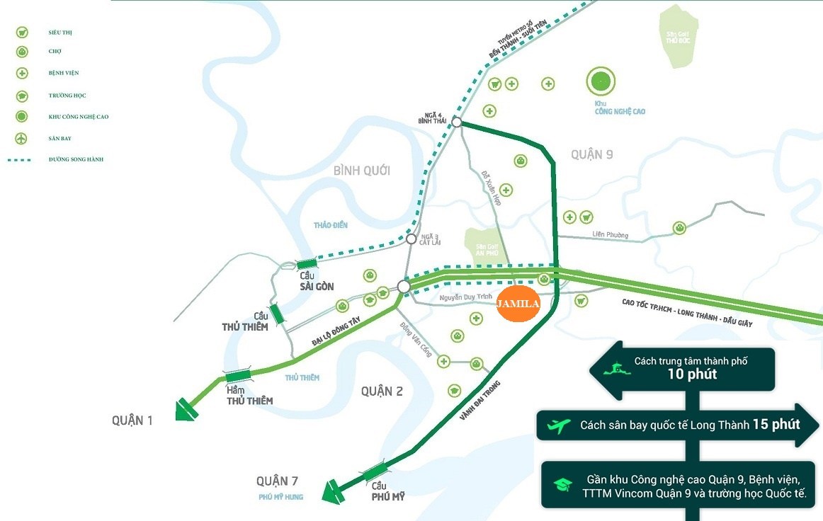 Vị trí của Jamila Khang Điền
