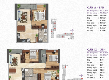 Những mẫu căn hộ Charmington Iris được mua nhiều nhất