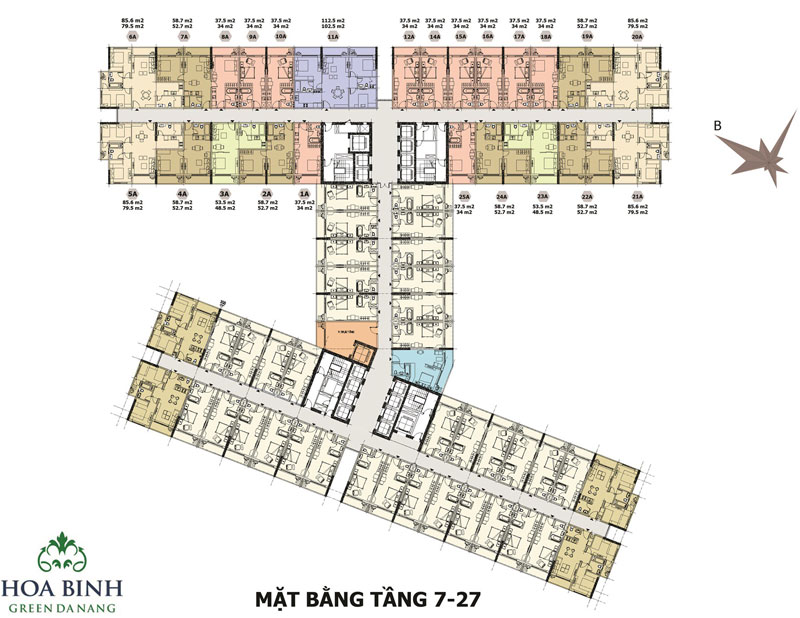 mặt bằng hòa bình green đà nẵng