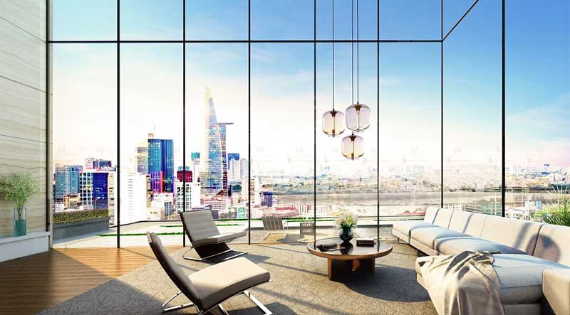 view nhìn căn hộ Officetel Masteri Millennium