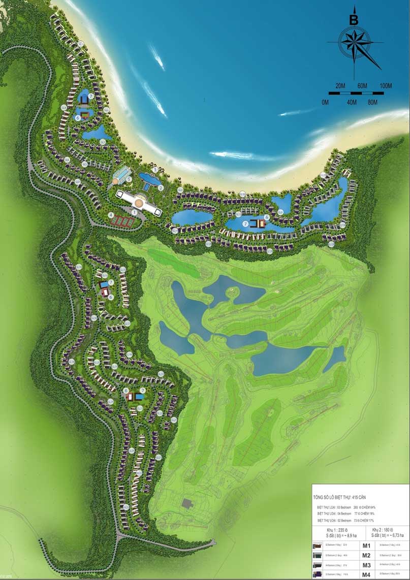 mặt bằng Vinpearl Nha Trang Resort Villas