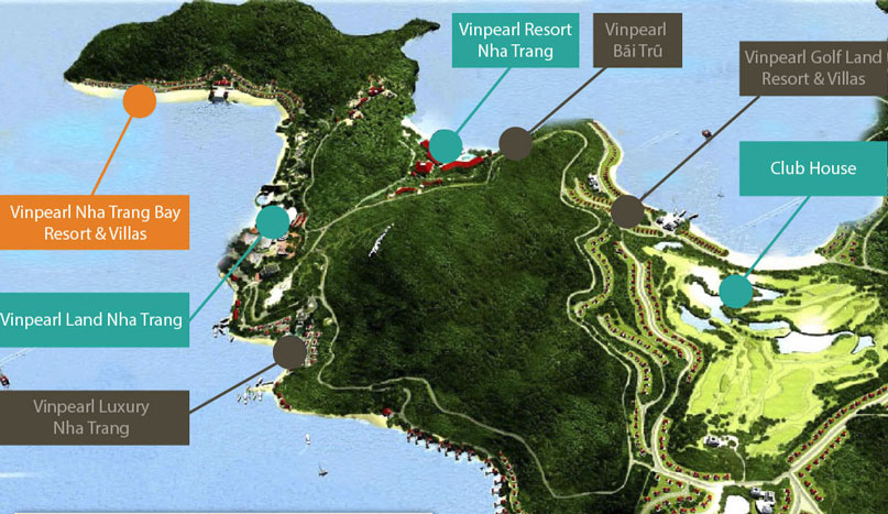 vị trí Vinpearl Nha Trang Golf Land