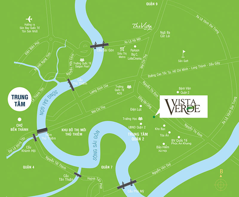 vị trí địa chỉ dự án Vista Verde Đồng Văn Cống Quận 2