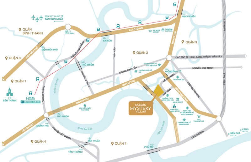 vị trí dự án sai gon mystery villas hưng thịnh