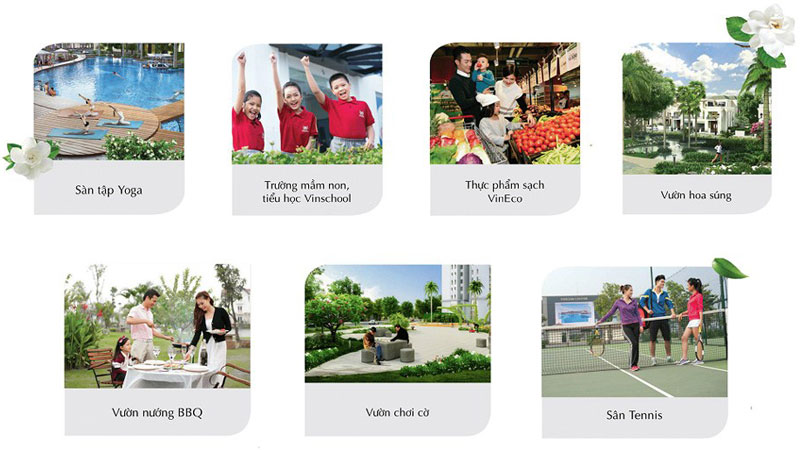 tiện ích cao cấp đầy đủ tại biệt thự Vin City Q9