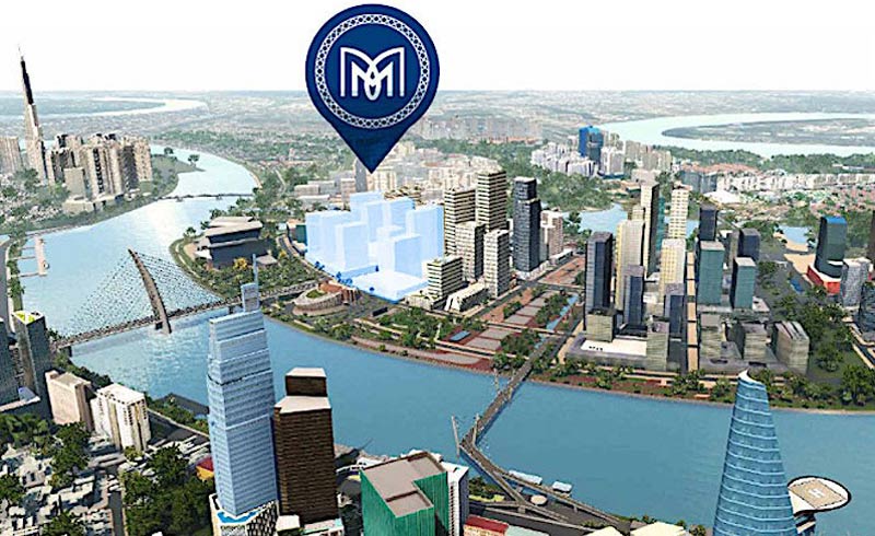 Metropole nằm giữa chân cầu Thủ Thiêm 2