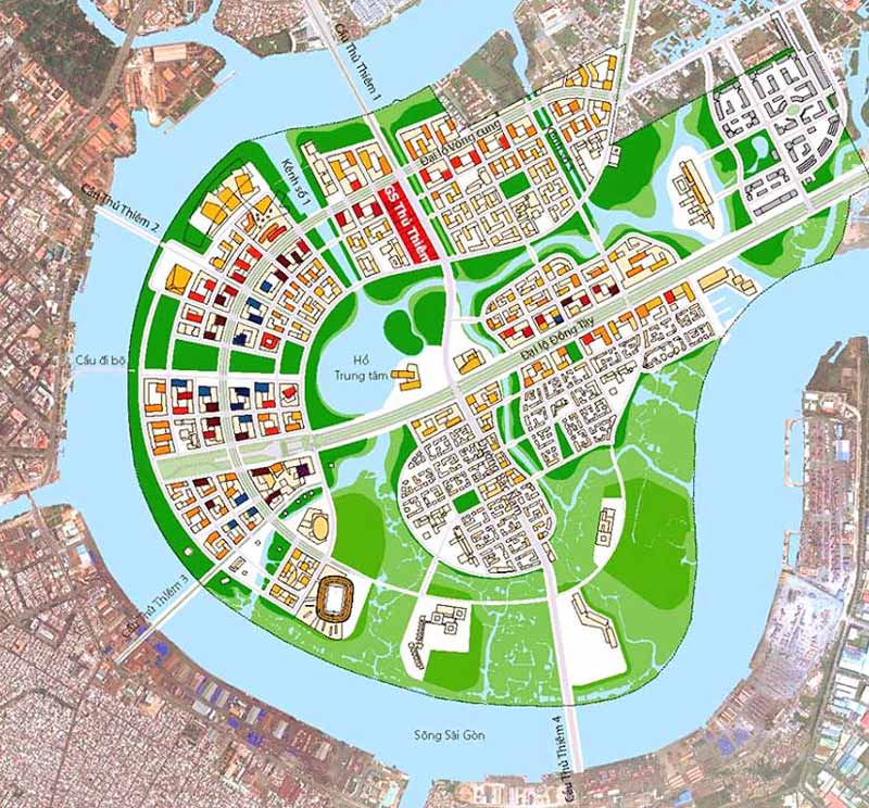 Vị trí dự án GS Xi Thủ Thiêm Quận 2