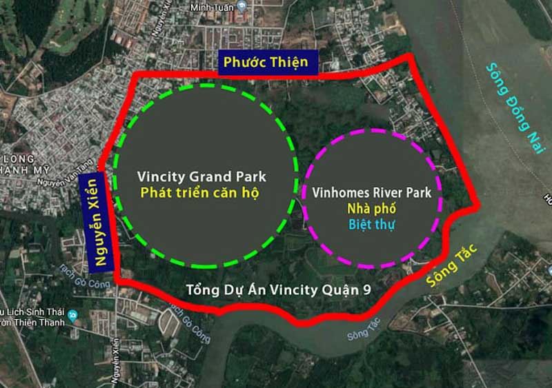 Vị trí Vincity Quận 9 trên Google Maps