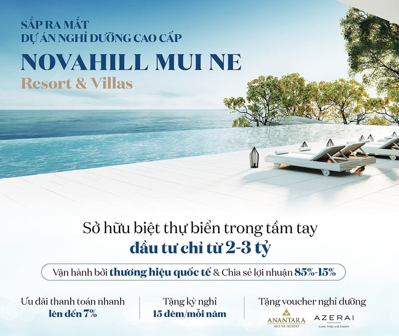 mở bán biệt thự nghỉ dưỡng tại dự án Nova Hill Mũi Né
