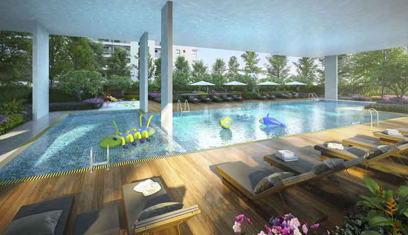 Hồ bơi hiện đại tại dự án căn hộ Hausbelo Quận 9 Hồ bơi hiện đại tại dự án căn hộ Hausbelo Quận 9