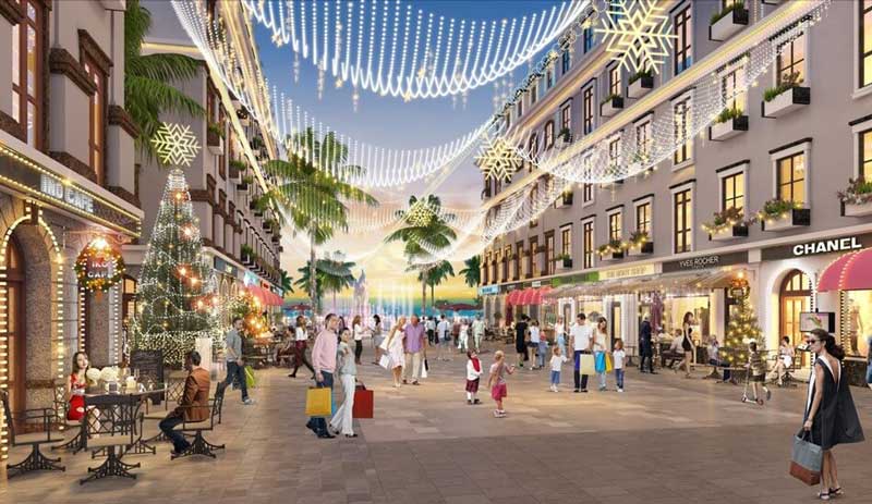 Phối cảnh nhà phố shophouse phú quốc Vinpearl của Vingroup Phối cảnh nhà phố shophouse phú quốc Vinpearl của Vingroup
