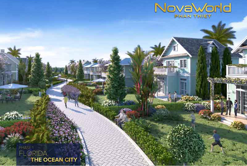 Phối cảnh khu biệt thự Novaworld Phan Thiết giai đợt 1