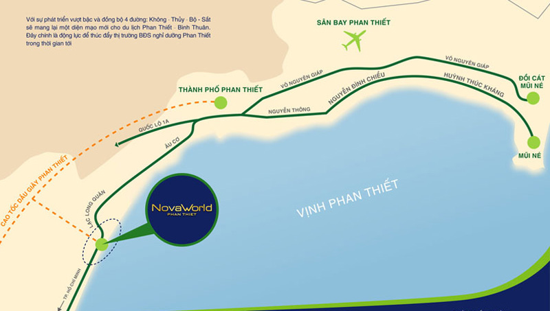 Vị trí quần thể biệt thự biển NovaWorld Phan Thiết