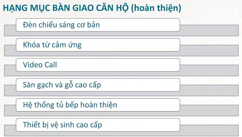 Hạng mục bàn giao căn hộ metro star q9 hoàn thiện