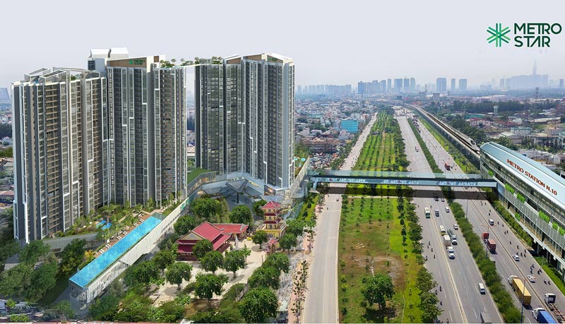 Phối cảnh tổng thể dự án căn hộ Metro Star Xa Lộ Hà Nội Quận 9 của chủ đầu tư CT GROUP