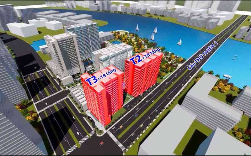 Tháp T2 & T3 dự án The River Thu Thiem