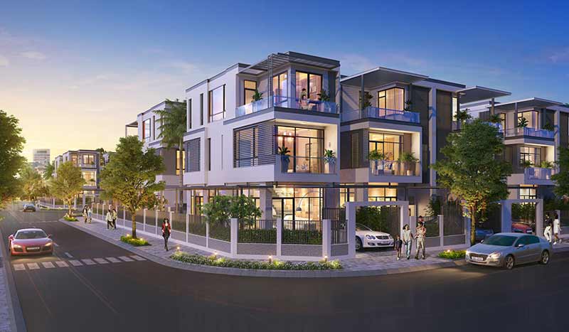 Nhà phố biệt thự đơn lập tai kdt đông tăng long có thiết kế hiện đại