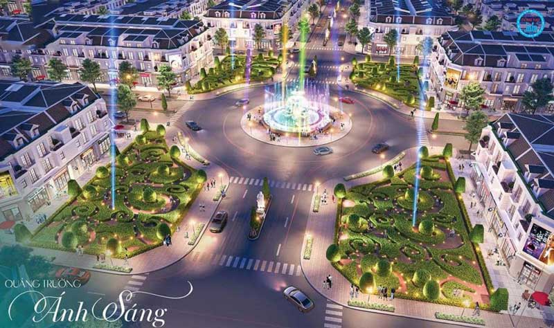 Quảng trường ánh sáng trong lòng dự án khu đô thị Gem Sky World Long Thành Đồng Nai